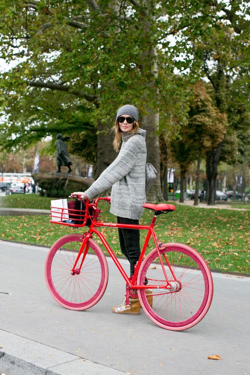 bike rosa com vermelho
