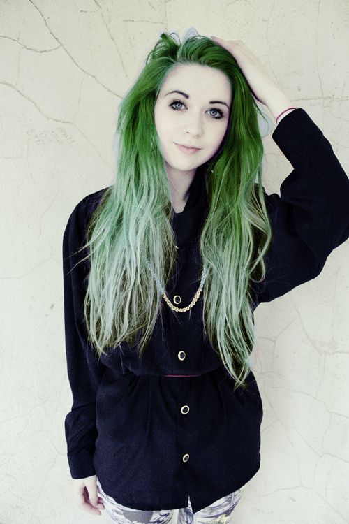 cabelo verde degradê